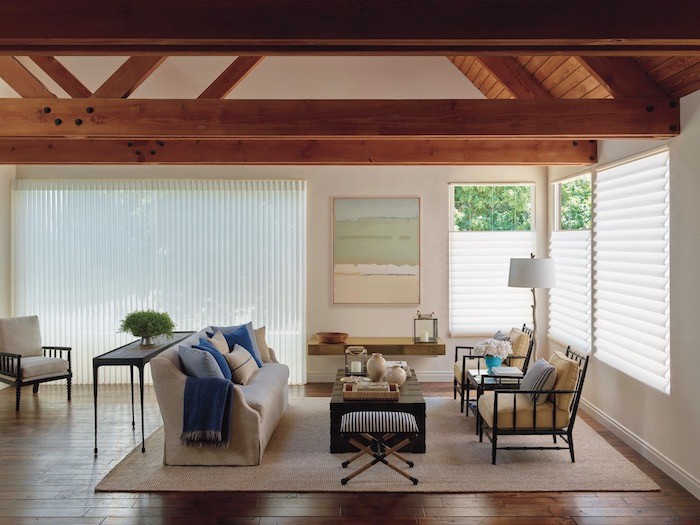 Vignette® Modern Roman Shades  Fabric: Sheer Linen